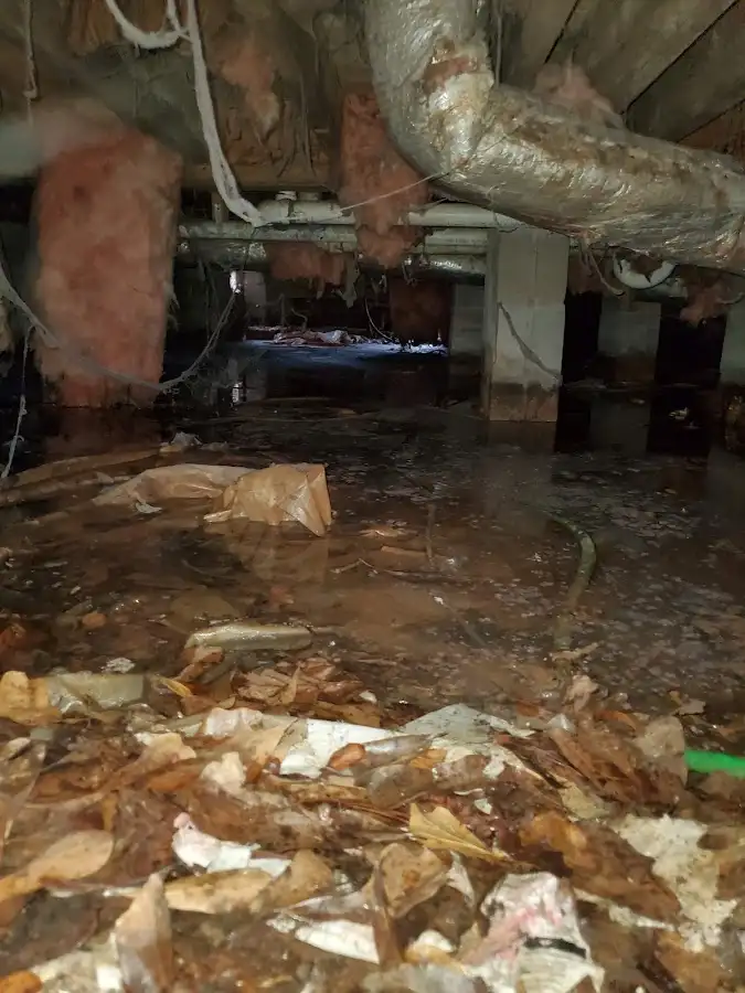 Crawl space flood assessment for Commercial Water Damage Restoration in Siler City
